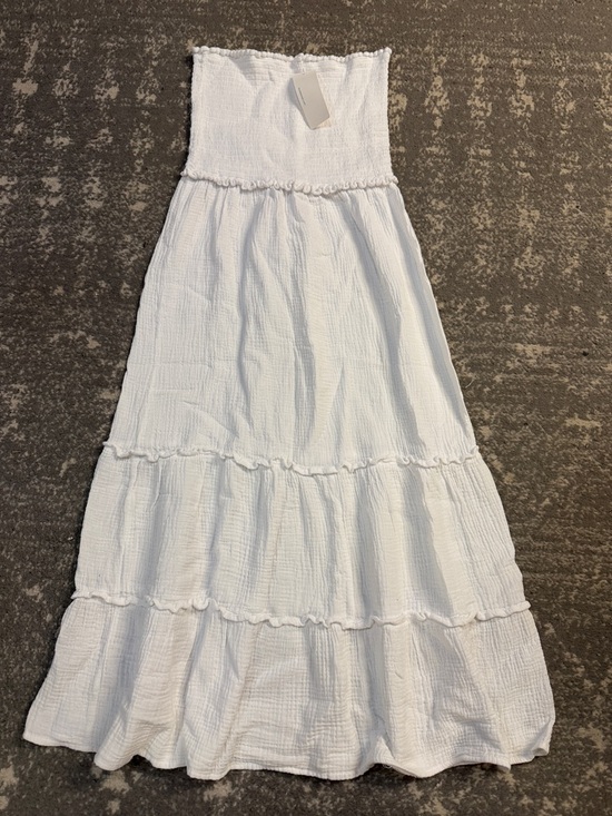 4Our Dreamers Dresses & Skirts - White Strapless Tiered Maxi Dress